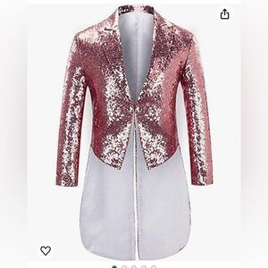 Pink Sequins Tuxedo jacket